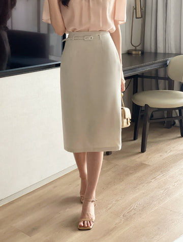 Harib Summer Span H-Line Skirt (Belt Set)